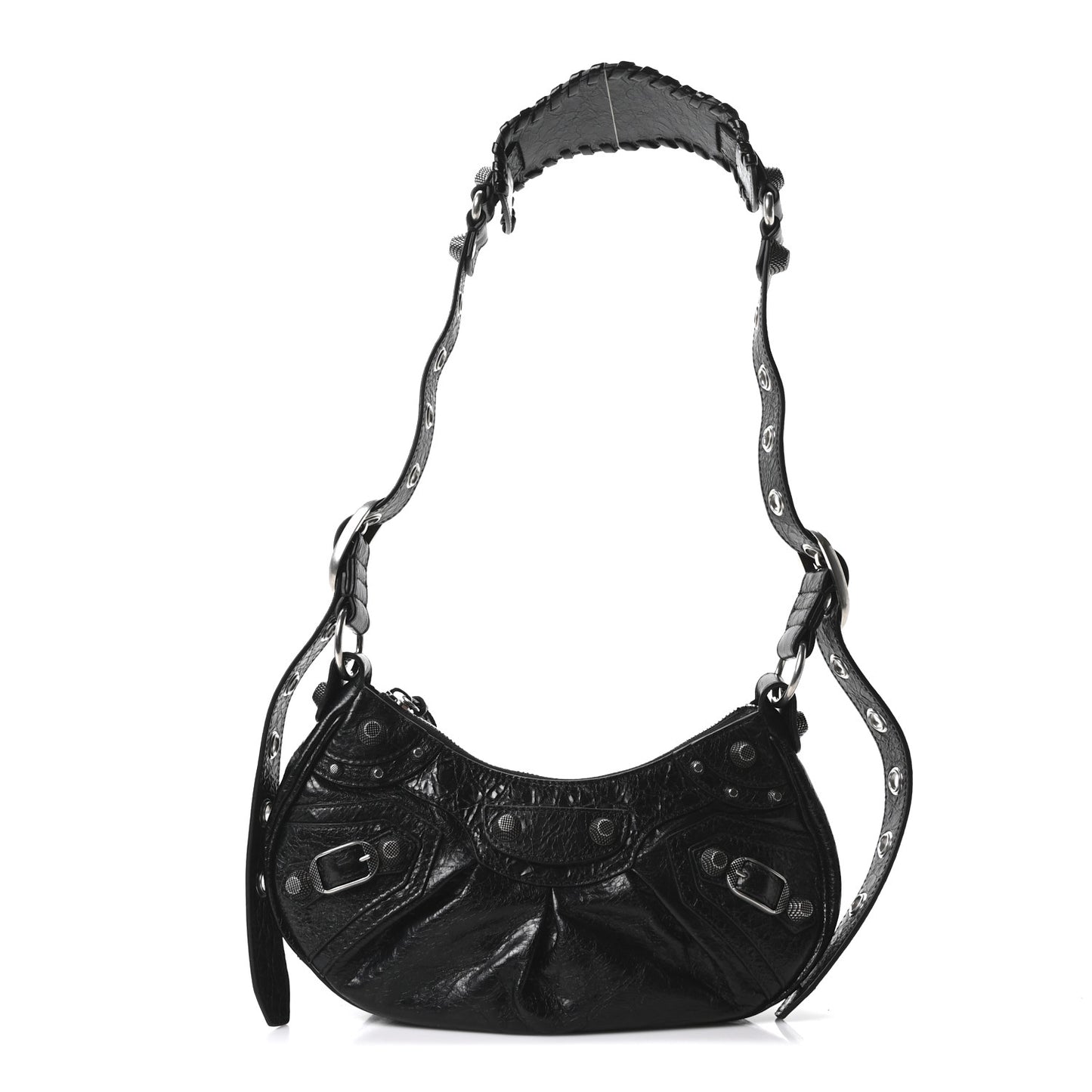 Agneau Arena Le Cagole Shoulder Bag XS Black Black