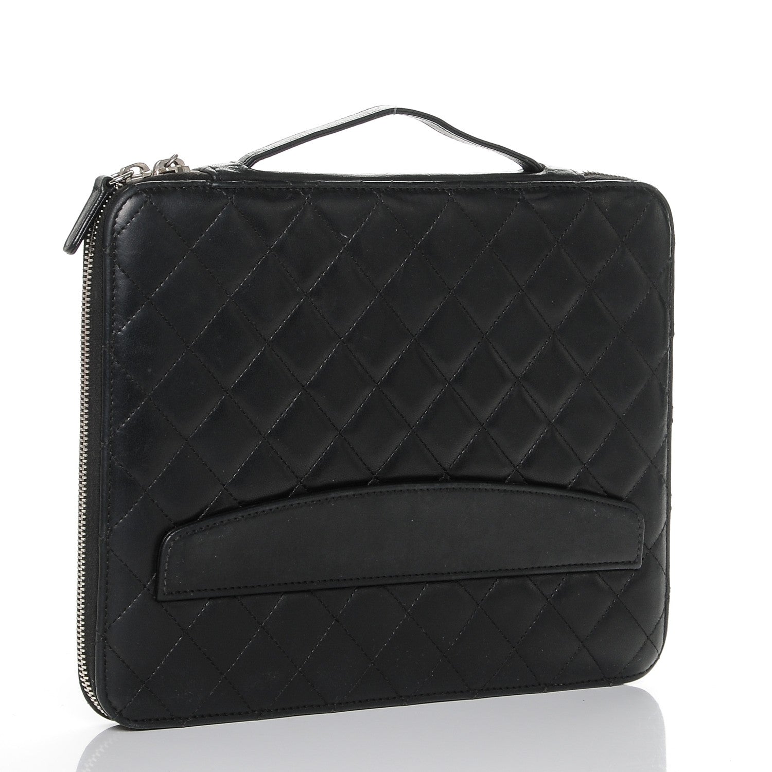 Chanel Lambskin Quilted iPad Case Black 3 of 6
