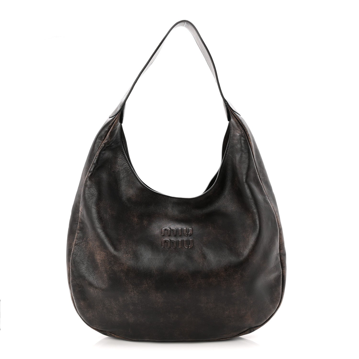 Miu Miu Nappa Old Hobo Bag Caffe 1 of 9
