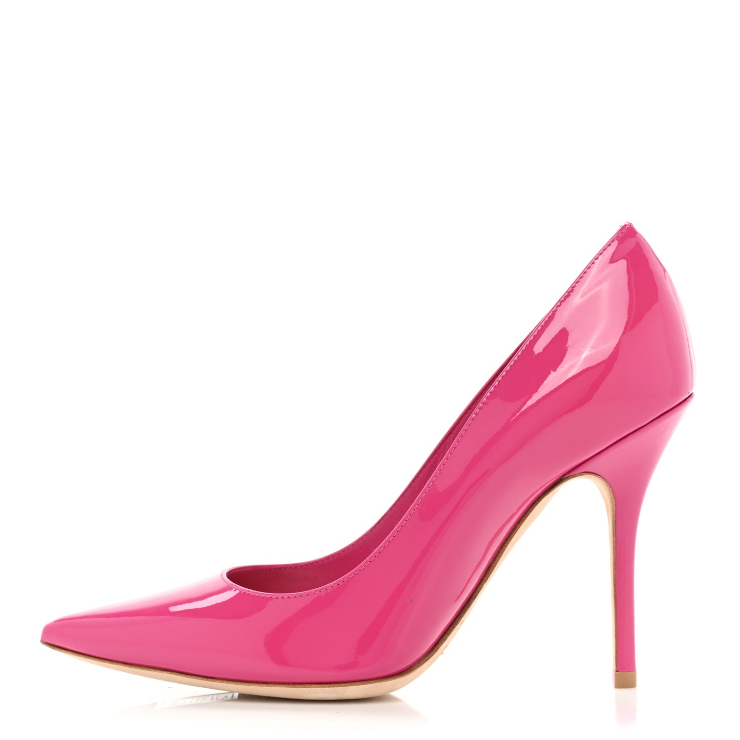 Patent Cherie Pointy Toe 100mm Pumps 36 Fuchsia