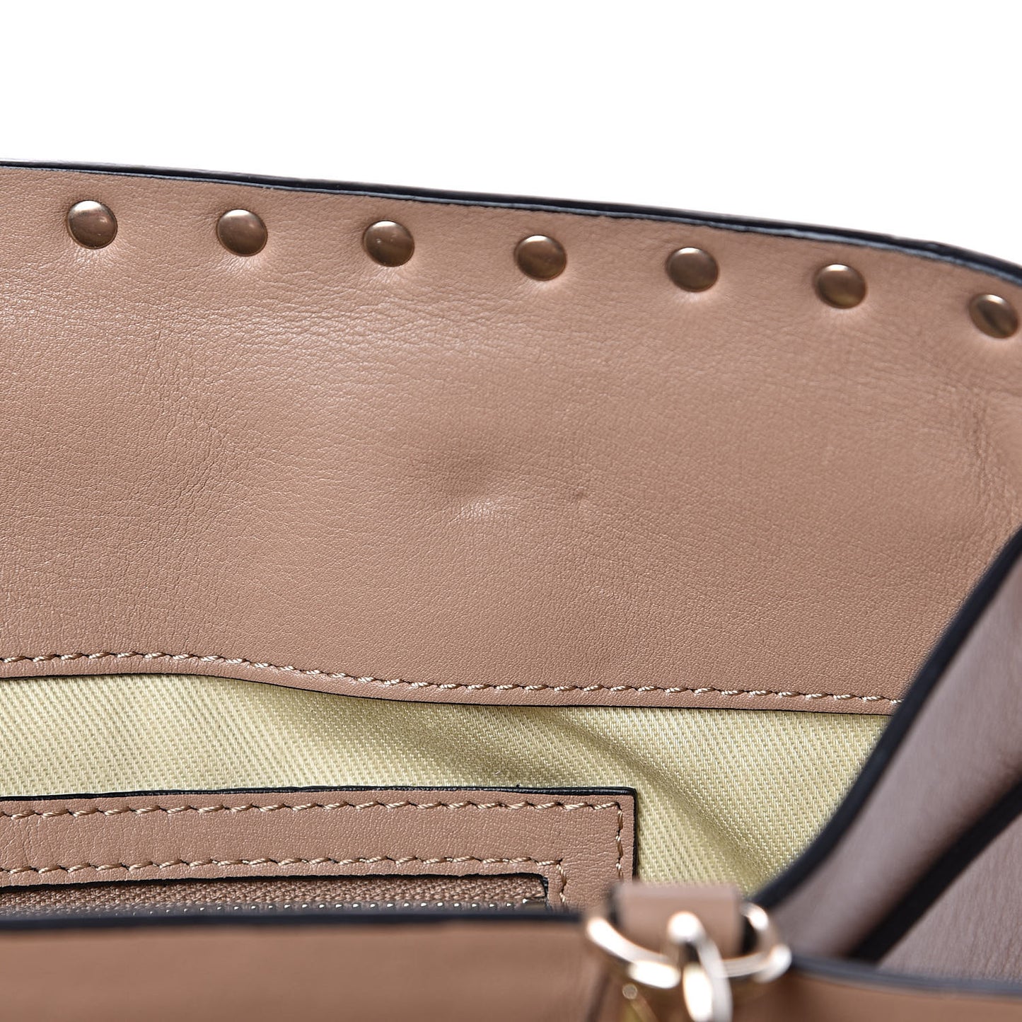 Vitello Rockstud Flip Lock Tote Alpaca