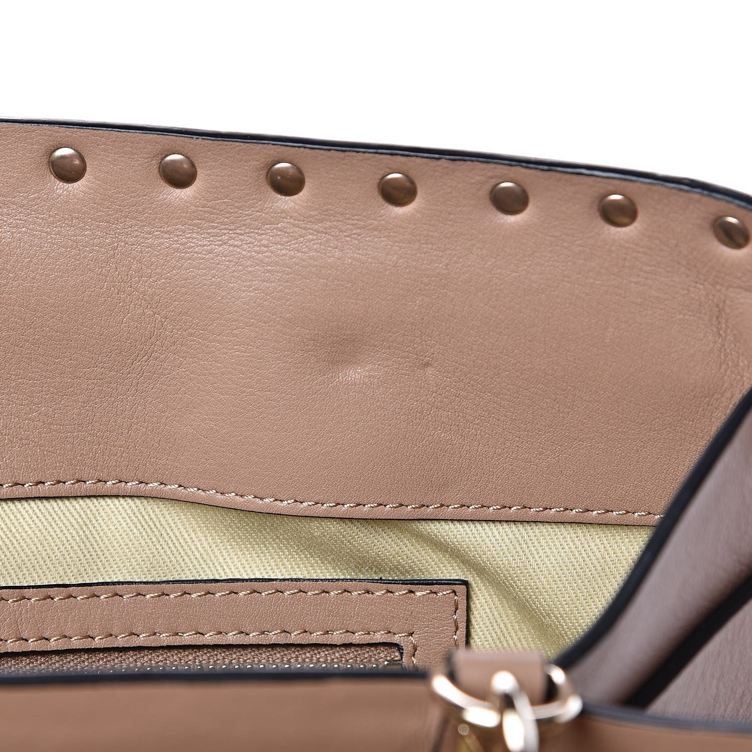 Valentino Garavani Vitello Rockstud Flip Lock Tote Alpaca 7 of 16