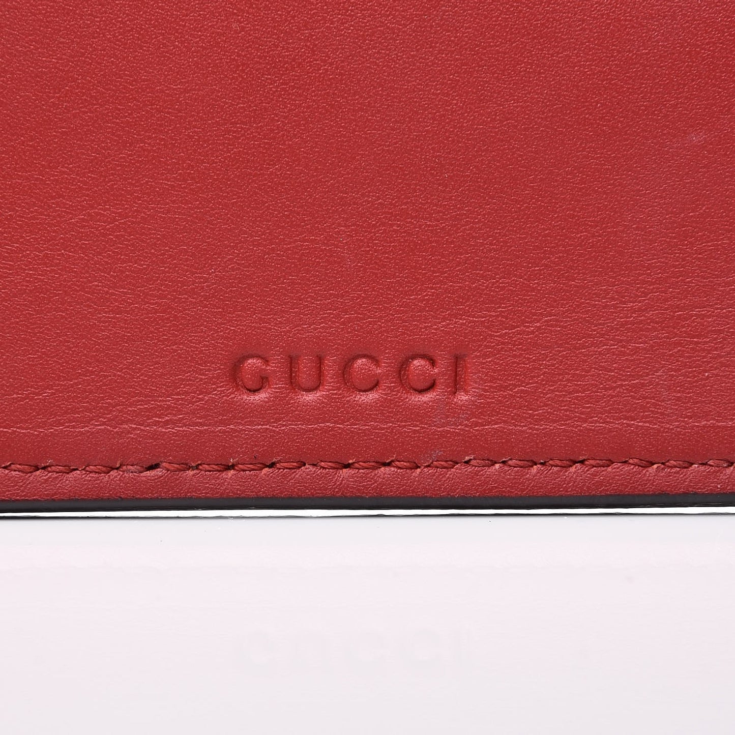 GG Supreme Monogram Merveilles Lips Zip Pouch Hibiscus Red