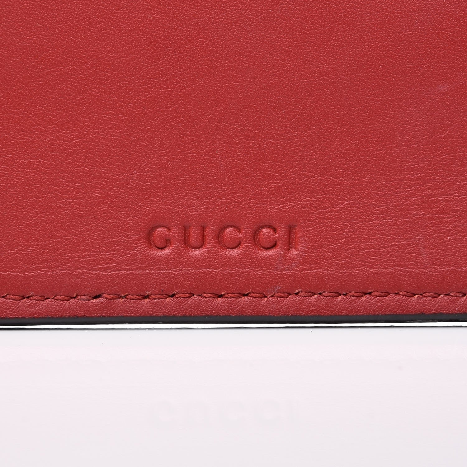 Gucci GG Supreme Monogram Merveilles Lips Zip Pouch Hibiscus Red 8 of 9