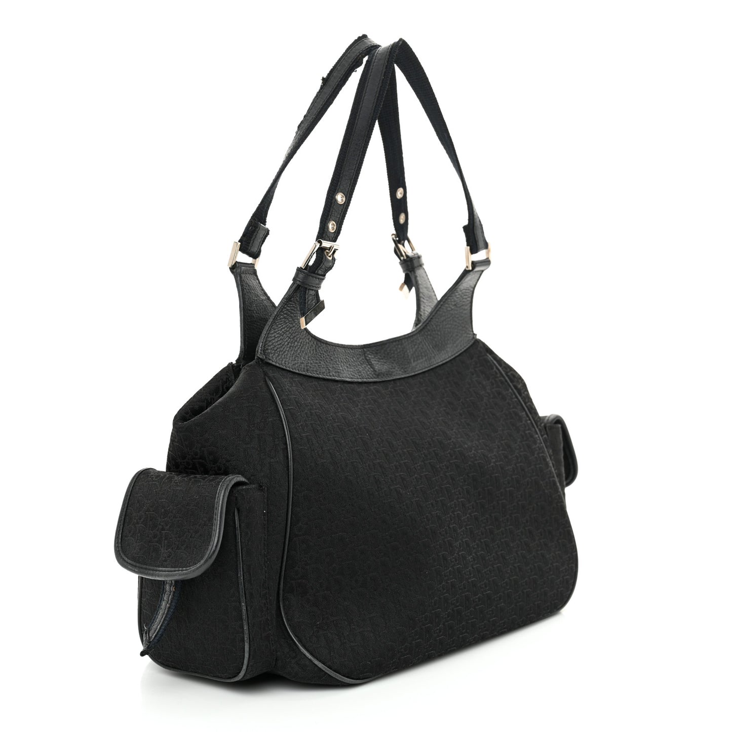 Monogram Pocket Satchel Black