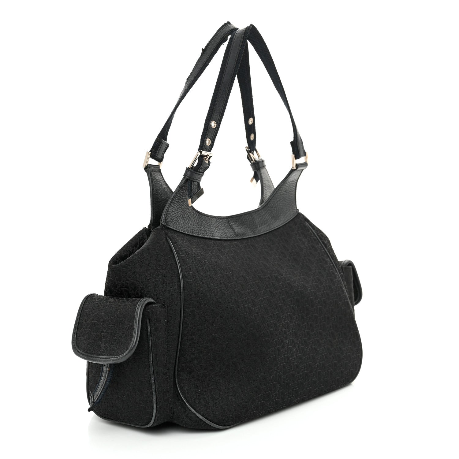 Christian Dior Monogram Pocket Satchel Black 3 of 17