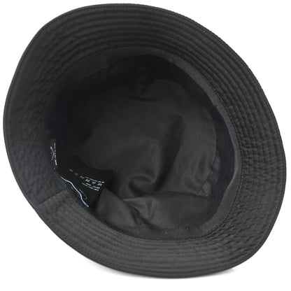 Prada Re-Nylon Metal Triangle Logo Womens Bucket Hat M Black 7 of 8