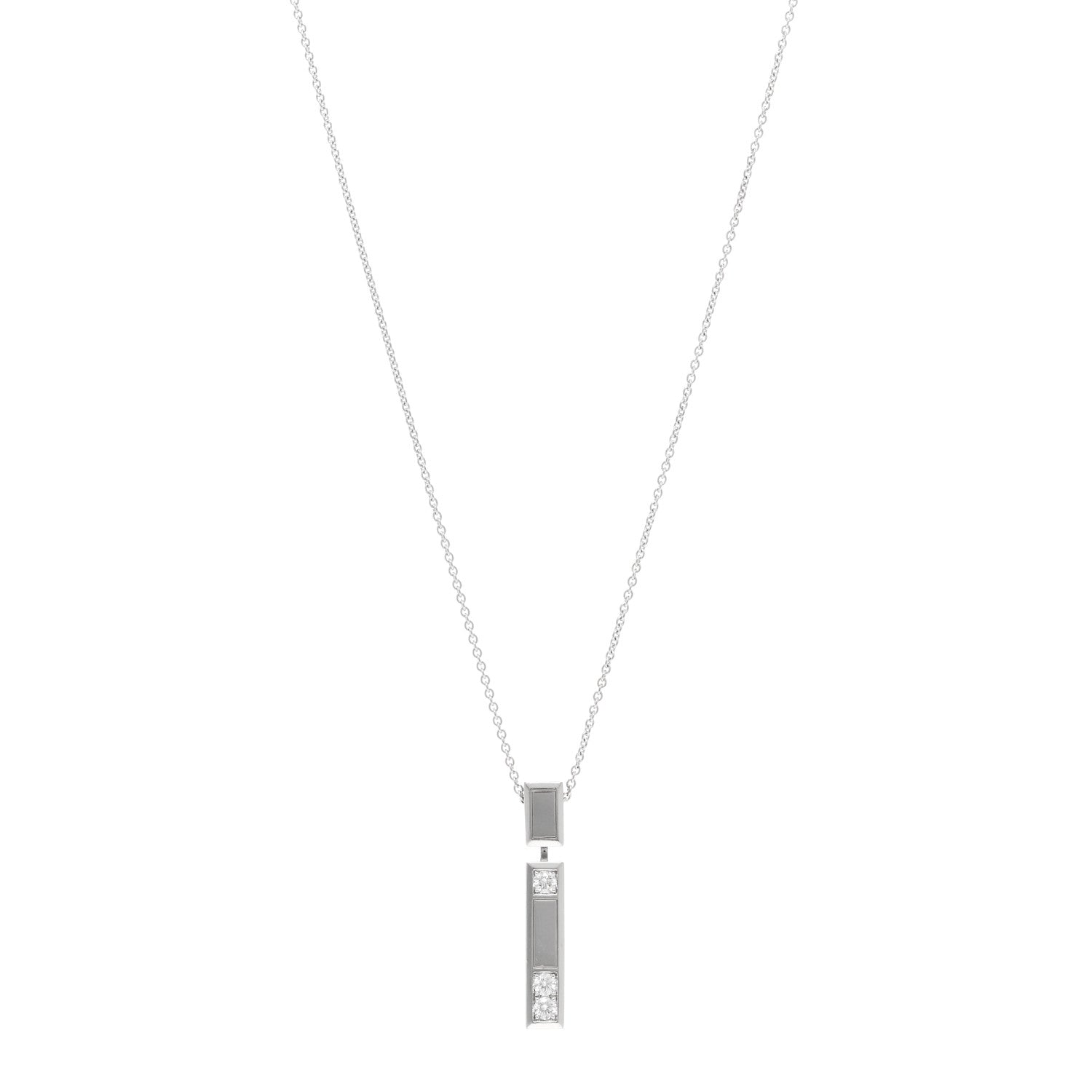 Harry Winston 18K White Gold Diamond Traffic Pendant Necklace 1 of 4