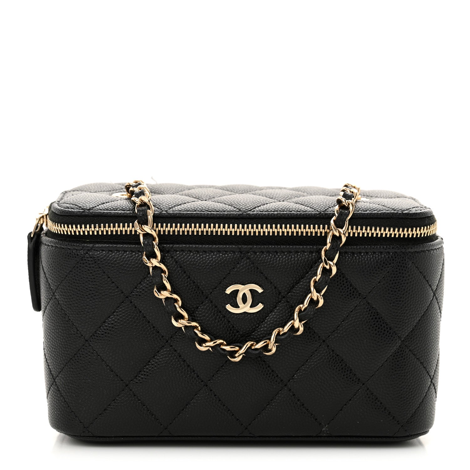 Chanel Caviar Quilted Small Vanity Case With Chain Black 1 of 11