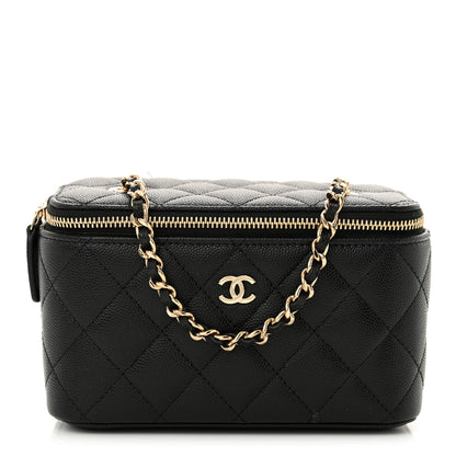 Chanel Caviar Quilted Small Vanity Case With Chain Black 1 of 11