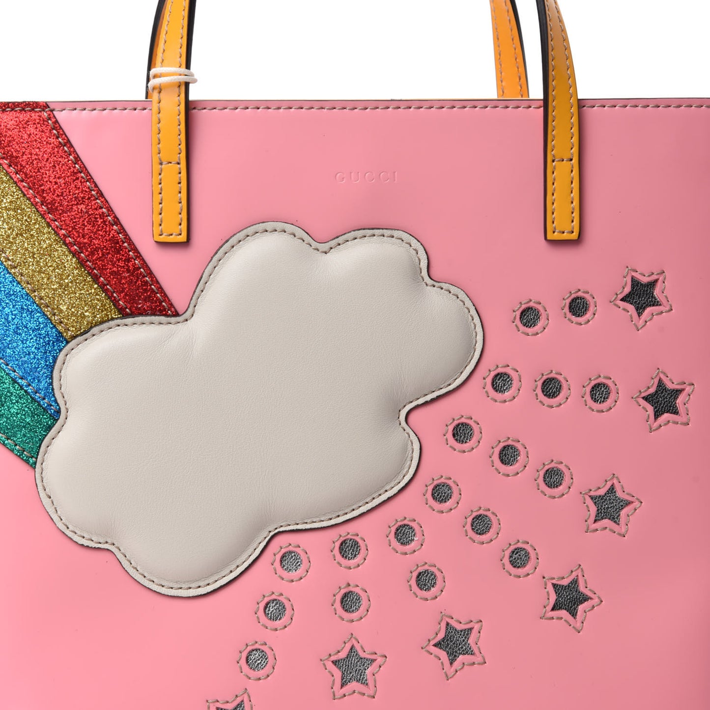 Calfskin Childrens Rainbow Tote Lotus Pink Crop Multicolor