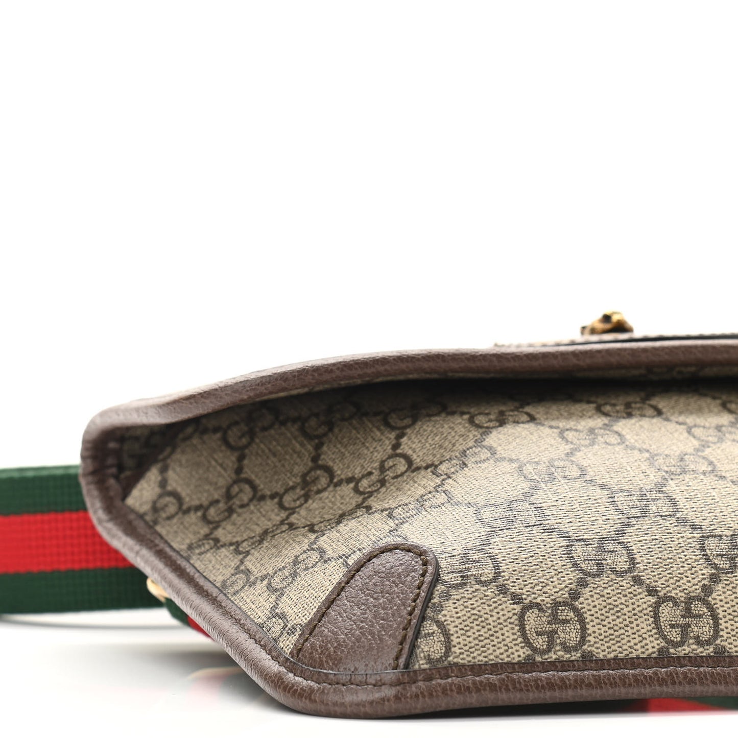 GG Supreme Monogram Neo Vintage Web Belt Bag Brown