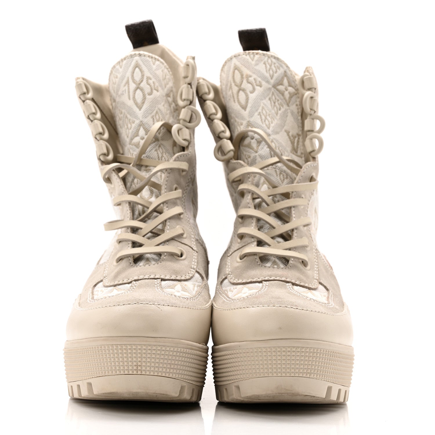 Louis Vuitton Suede Calfskin Jacquard Since 1854 Laureate Platform