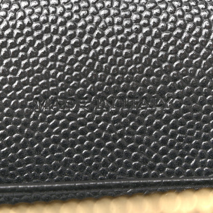 Saint Laurent Grain De Poudre Matelasse Chevron Monogram Envelope Chain Wallet Black 7 of 12