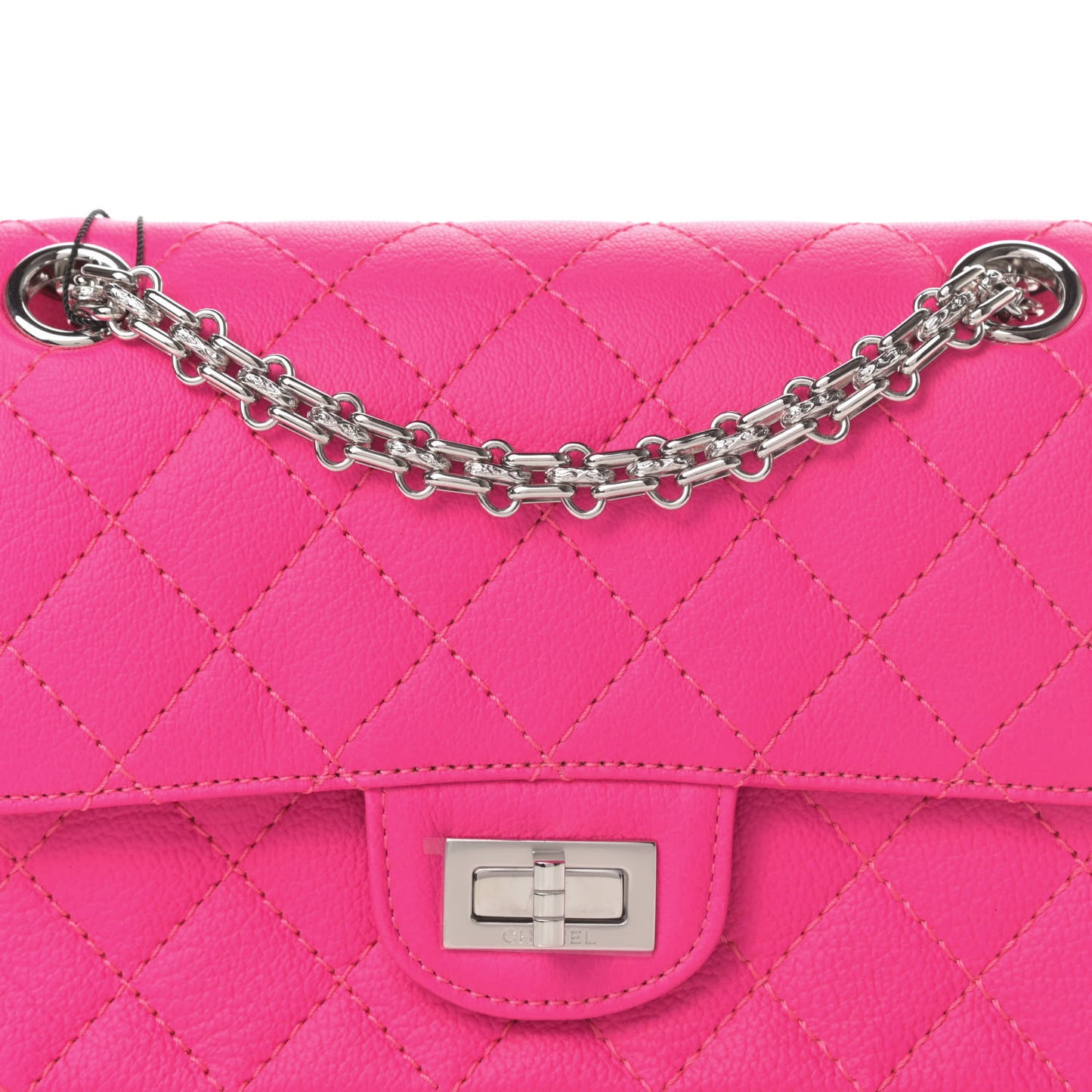 Goatskin Quilted 2.55 Reissue Mini Flap Fluorescent Pink