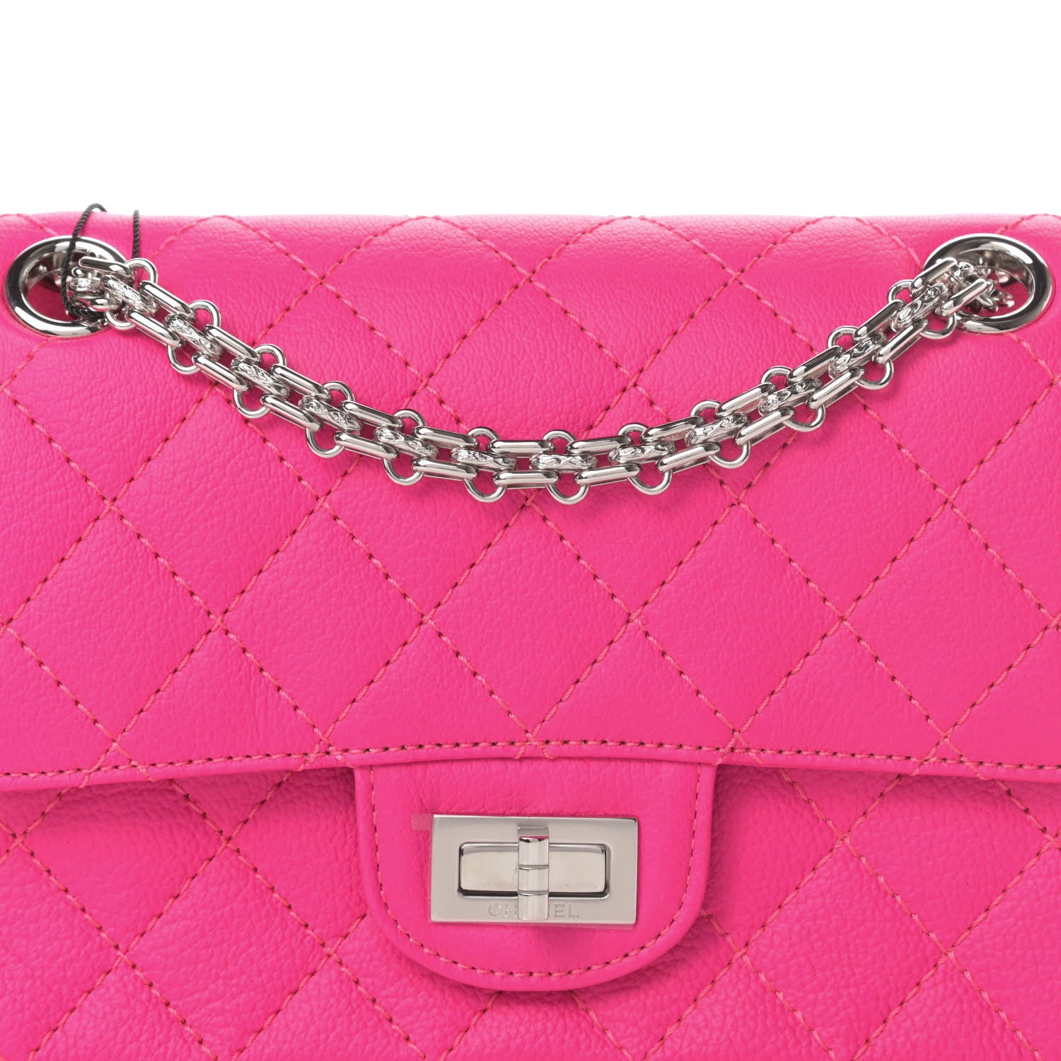 Chanel Goatskin Quilted 2.55 Reissue Mini Flap Fluorescent Pink 10 of 13