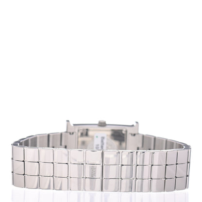 Hermes Stainless Steel Diamond Mother of Pearl 21mm Heure H Hour Quartz Watch 3 of 5