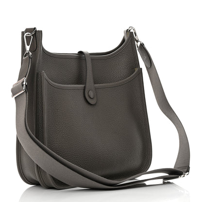 Hermes Taurillon Clemence Evelyne III PM Etain 3 of 11
