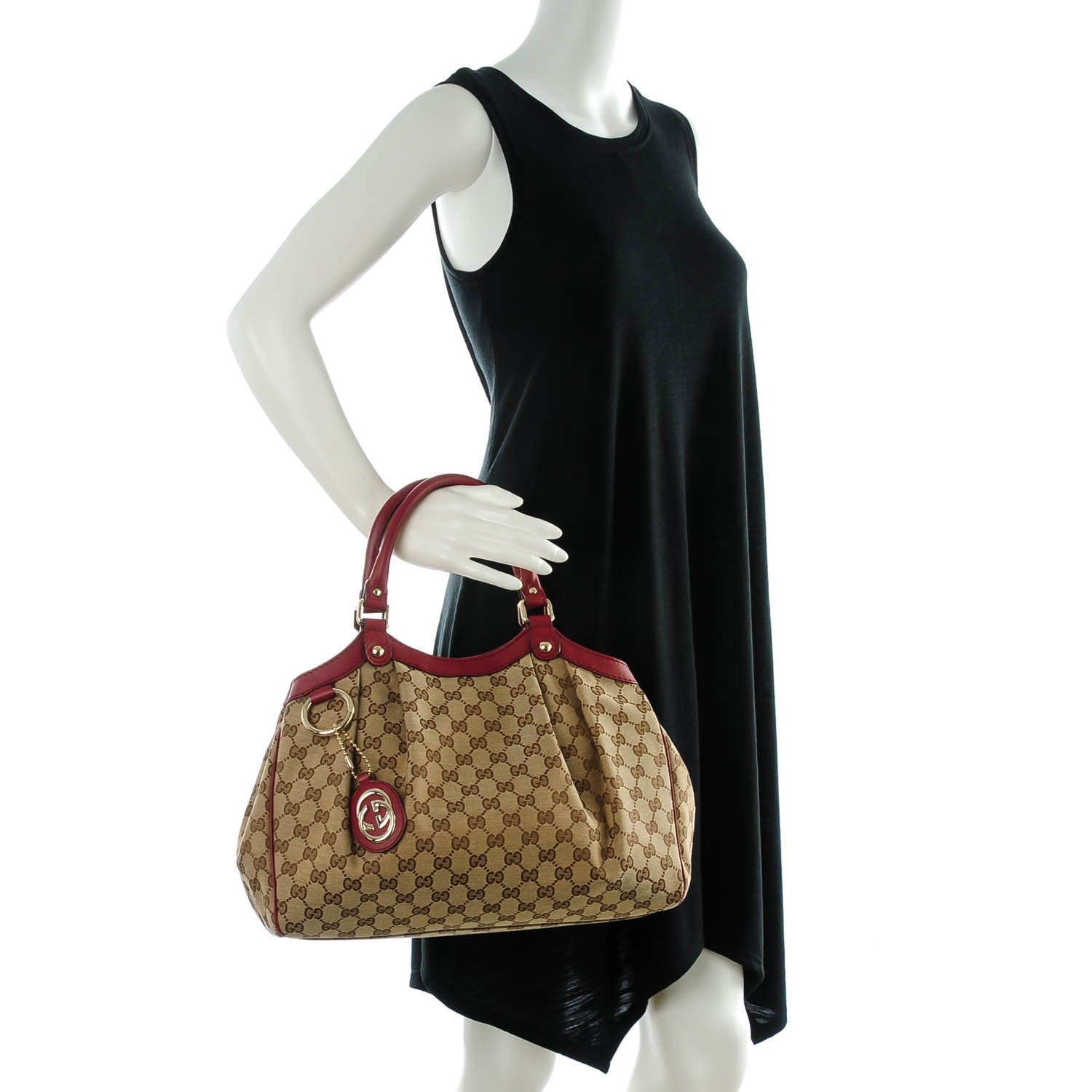 Gucci Monogram Medium Sukey Tote Dark Red 2 of 7