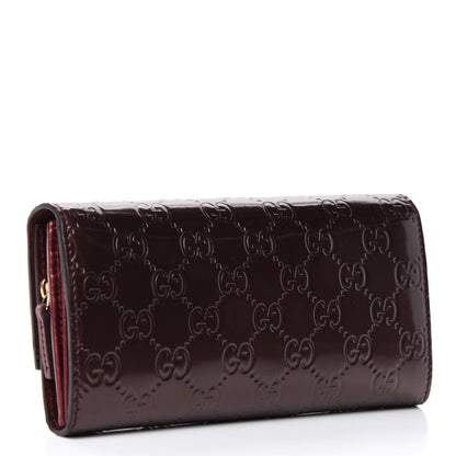 Gucci Shine Guccissima Lovely Heart Continental Wallet Scarlatto 3 of 7
