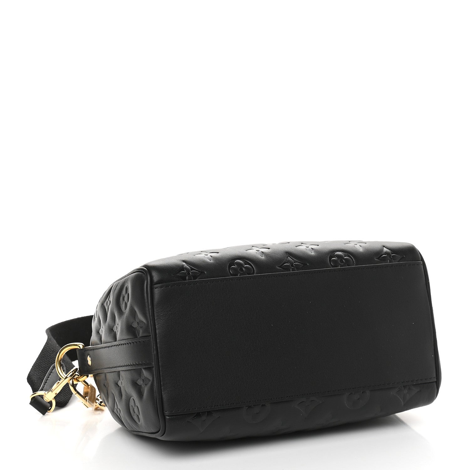 Louis Vuitton Lambskin Embossed Monogram Speedy 22 Bandouliere Black 4 of 8