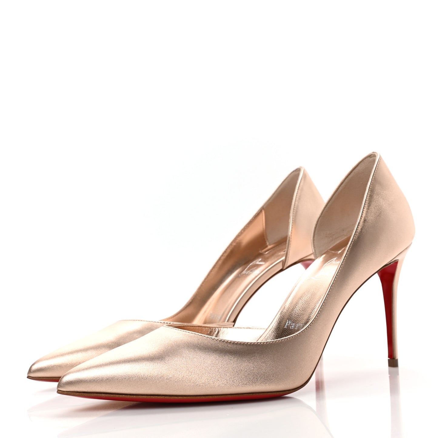 Metallic Calfskin Iriza Pumps 40 Gold
