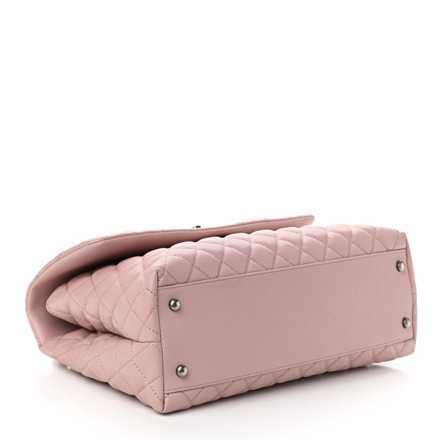 Caviar Quilted Medium Coco Handle Flap Light Pink