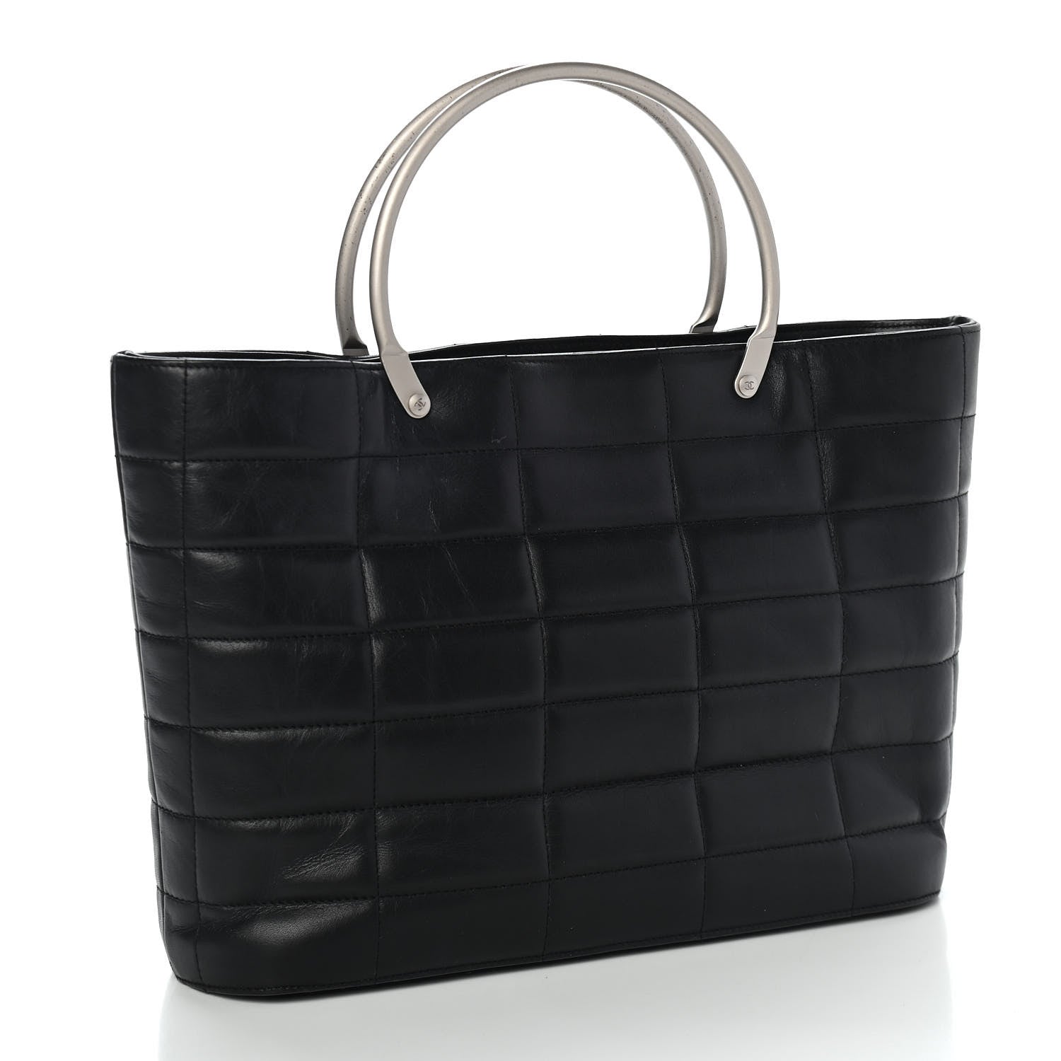 Chanel Lambskin Quilted Chocolate Bar Mini Tote Black 2 of 10