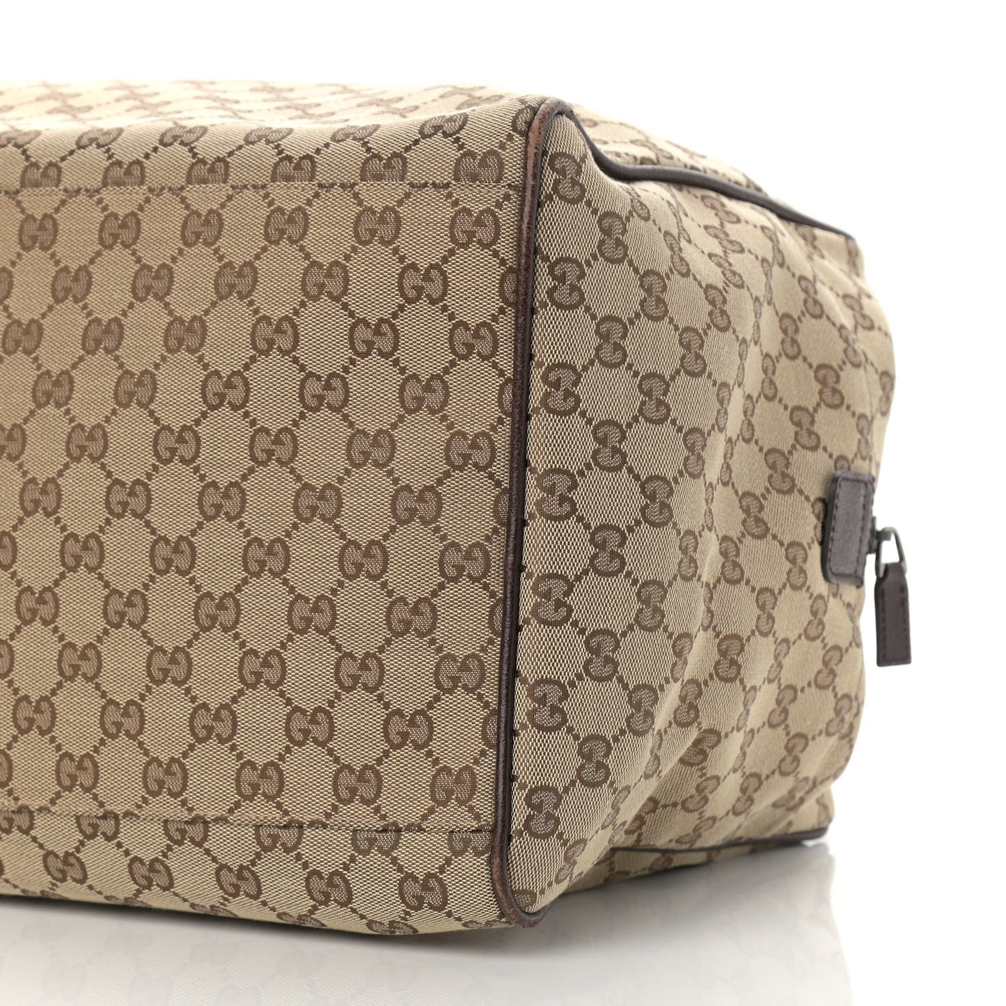 GG Monogram Web Medium Collapsible Carry On Duffle Beige Brown