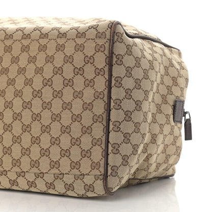 Gucci GG Monogram Web Medium Collapsible Carry On Duffle Beige Brown 10 of 12
