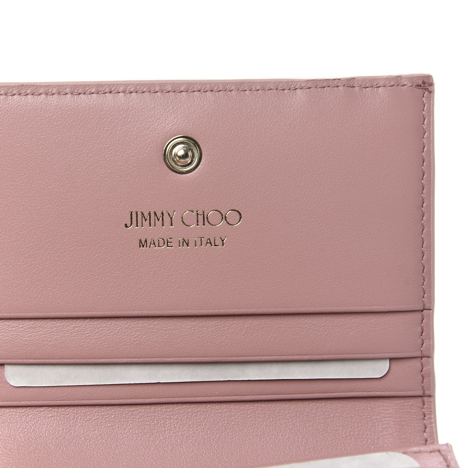 Jimmy Choo Calfskin Crocodile Embossed Hanne Wallet Blush 6 of 7