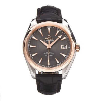Omega Stainless Steel 18K Red Gold Alligator 38mm Seamaster Aqua Terra 150M Automatic Watch Grey 231.23.39.21.06.001 1 of 12