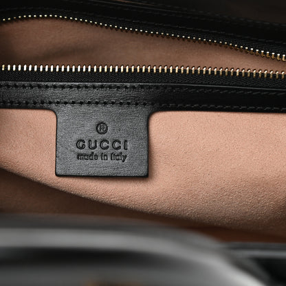 Gucci Boarded Plutone Calfskin Medium Jackie 1961 Tote Black 6 of 12