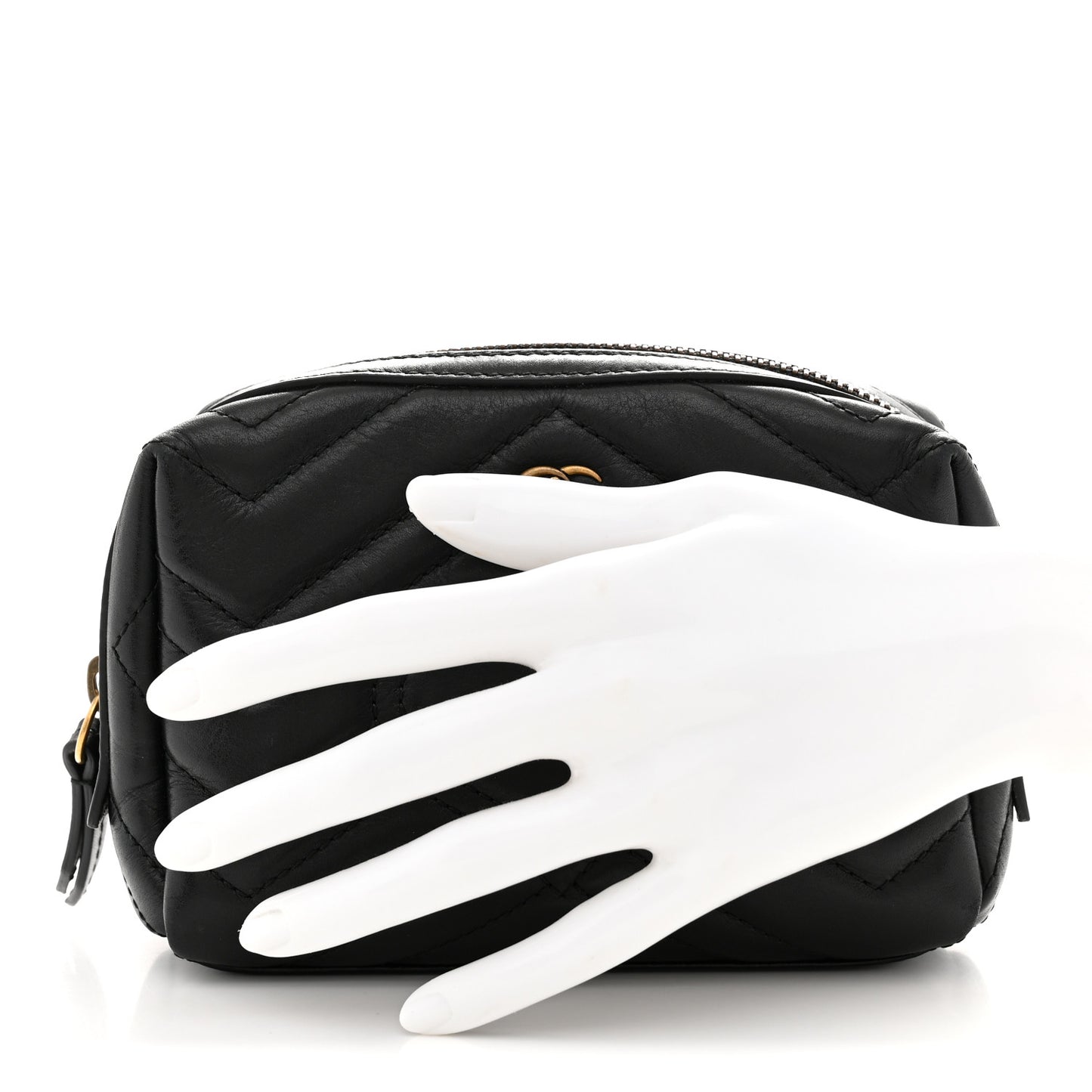 Calfskin Matelasse GG Marmont Cosmetic Case Black