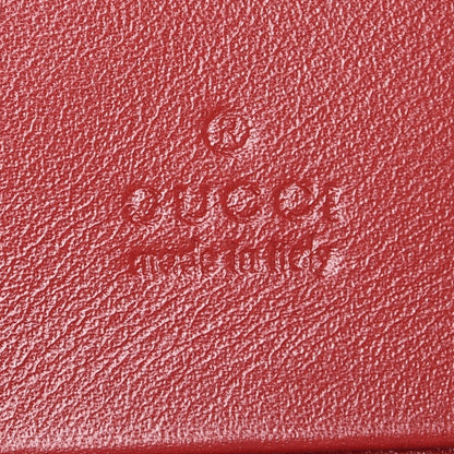 Gucci Calfskin Matelasse GG Marmont Card Case Wallet Hibiscus Red 6 of 8