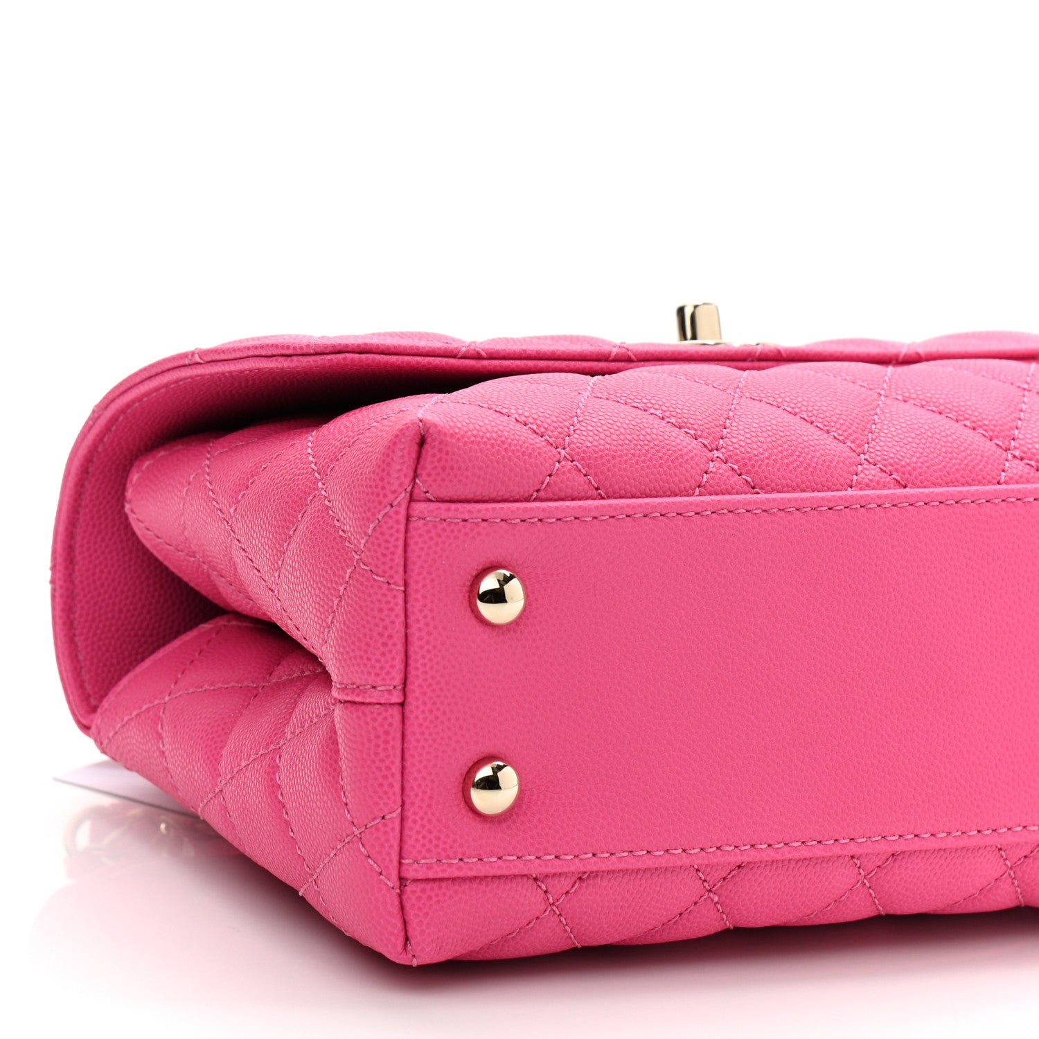 Chanel Caviar Quilted Mini Coco Handle Flap Rose 6 of 11