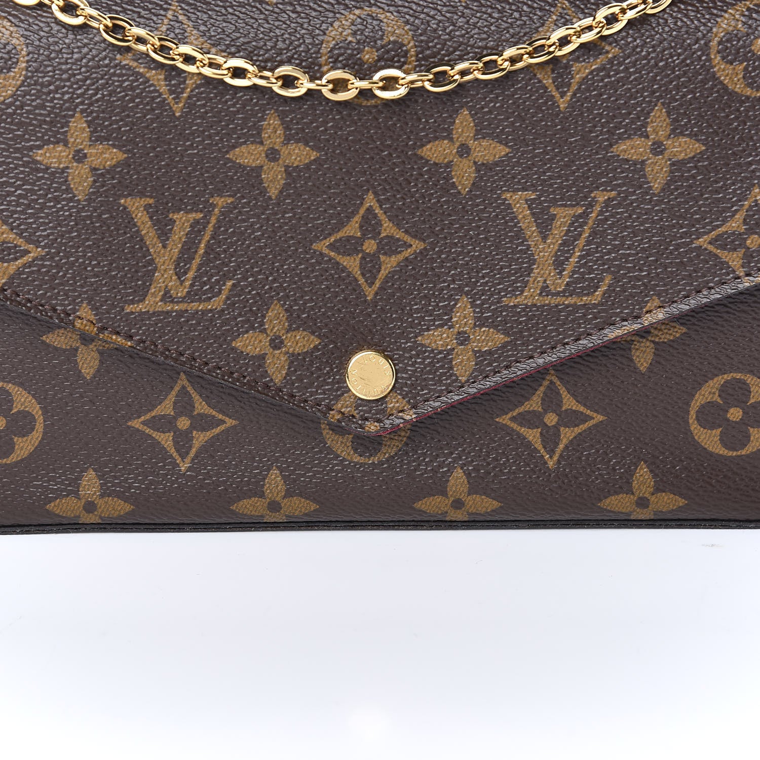 Louis Vuitton Monogram Pochette Felicie Chain Wallet Fuchsia 8 of 8