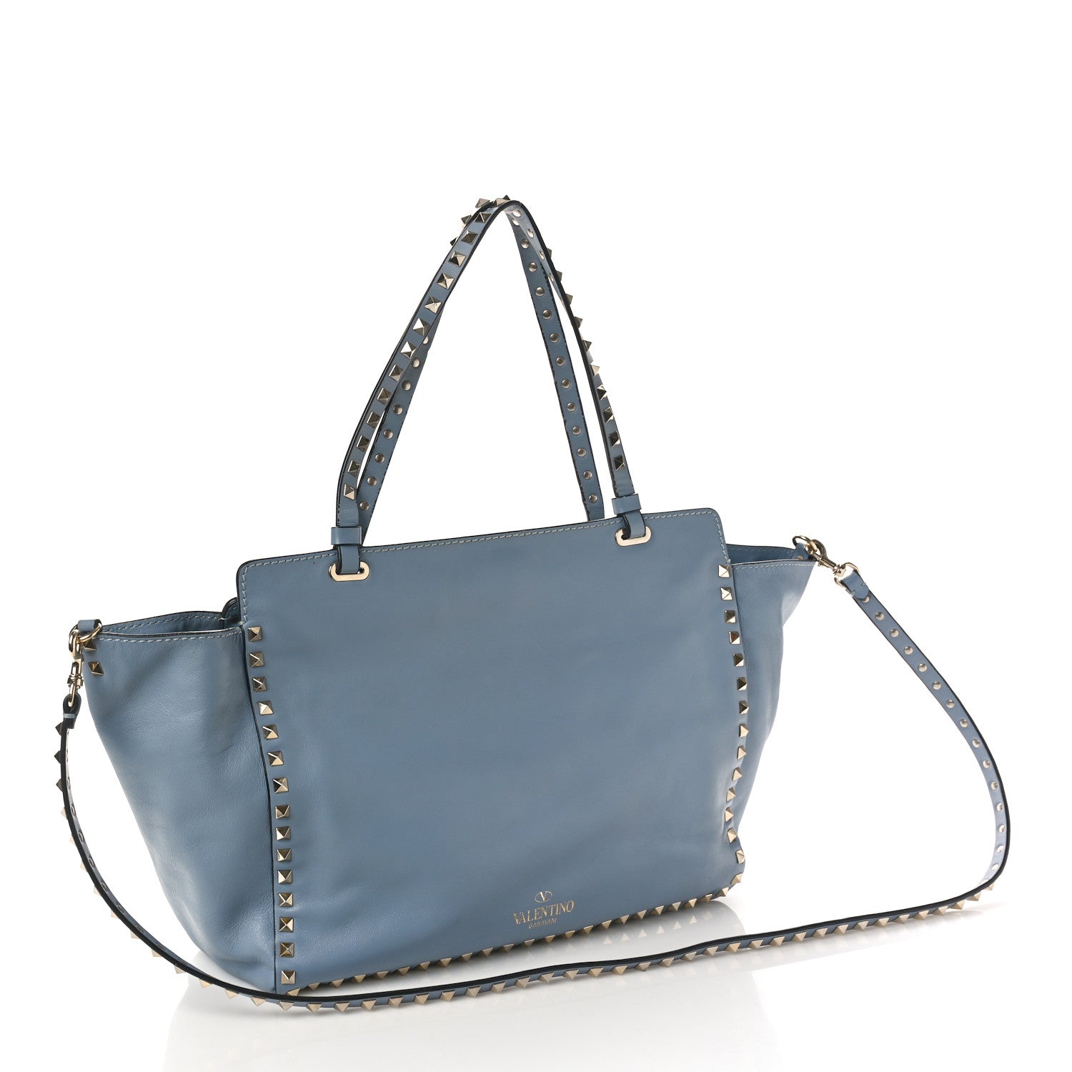 Valentino Garavani Vitello Medium Rockstud Tote London Stone 3 of 10