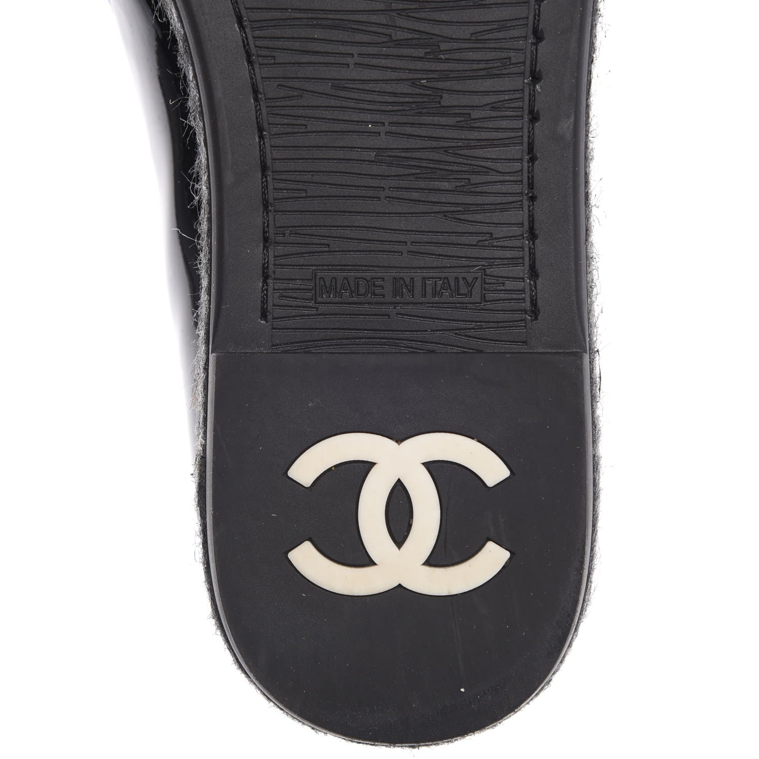 Chanel Patent Calfskin CC Mocassin Loafer Espadrilles 37 Black 7 of 16