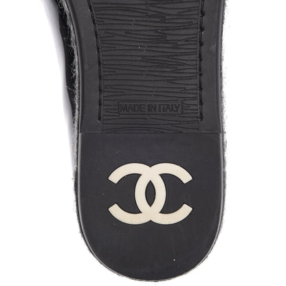 Chanel Patent Calfskin CC Mocassin Loafer Espadrilles 37 Black 7 of 16