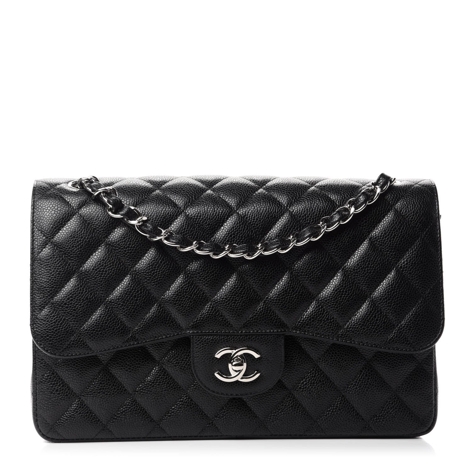 Chanel Caviar Quilted Jumbo Double Flap Black 1 of 11