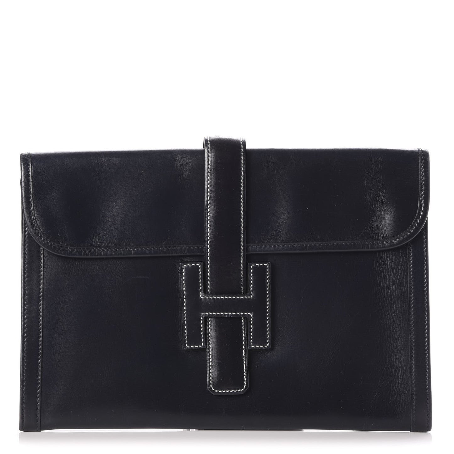 Box Calf Jige PM Clutch Black
