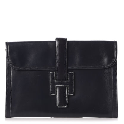 Hermes Box Calf Jige PM Clutch Black 1 of 9