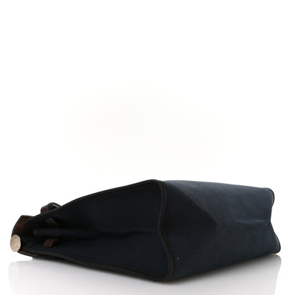 Hermes Military Toile Vache Hunter Herbag Zip 31 PM Bleu Marine Black Ebene 5 of 14