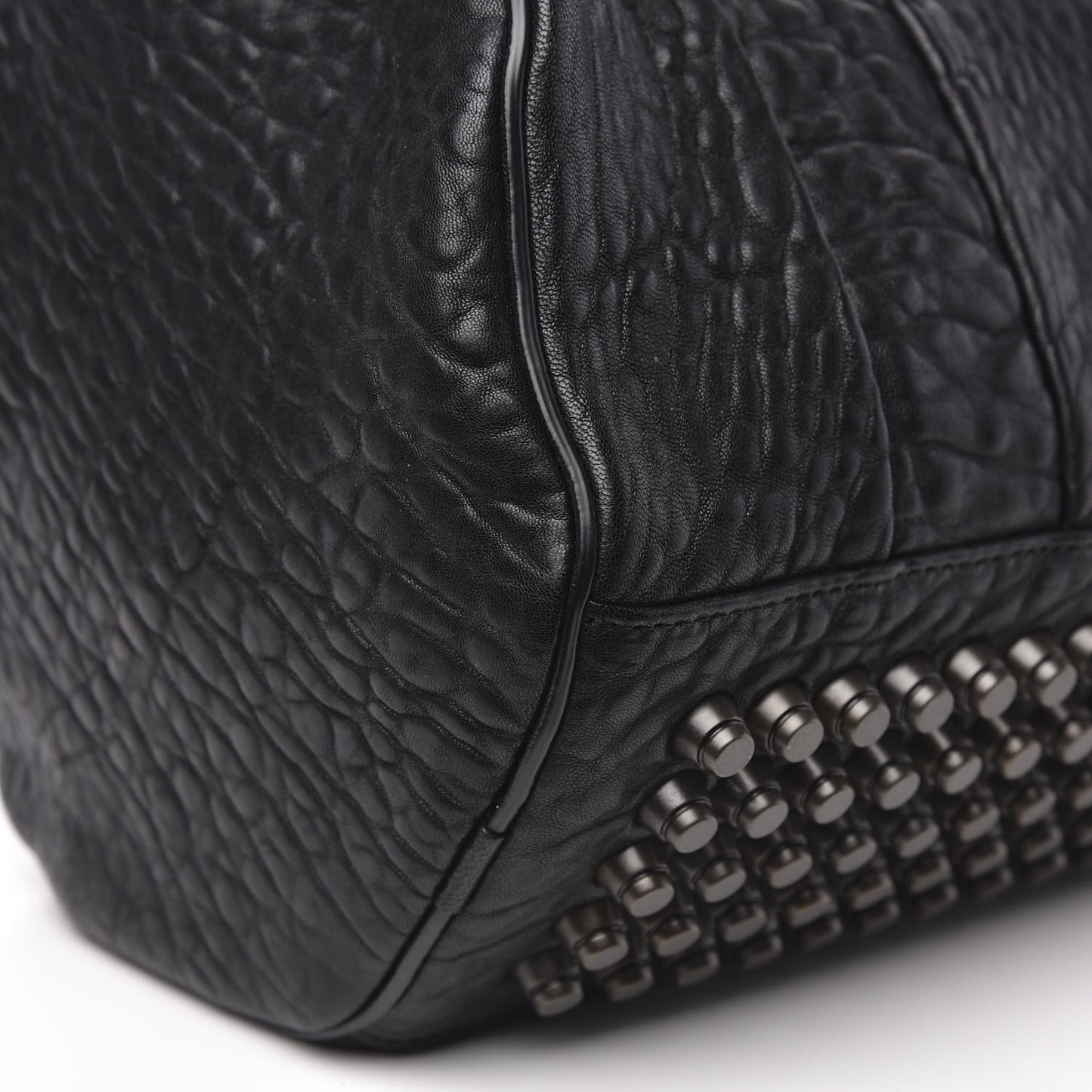 Pebbled Lambskin Rocco Black Nickel Hardware