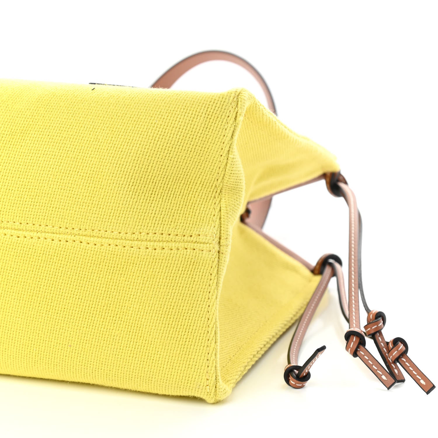 Loewe Canvas Calfskin Cushion Tote Yellow 9 of 10
