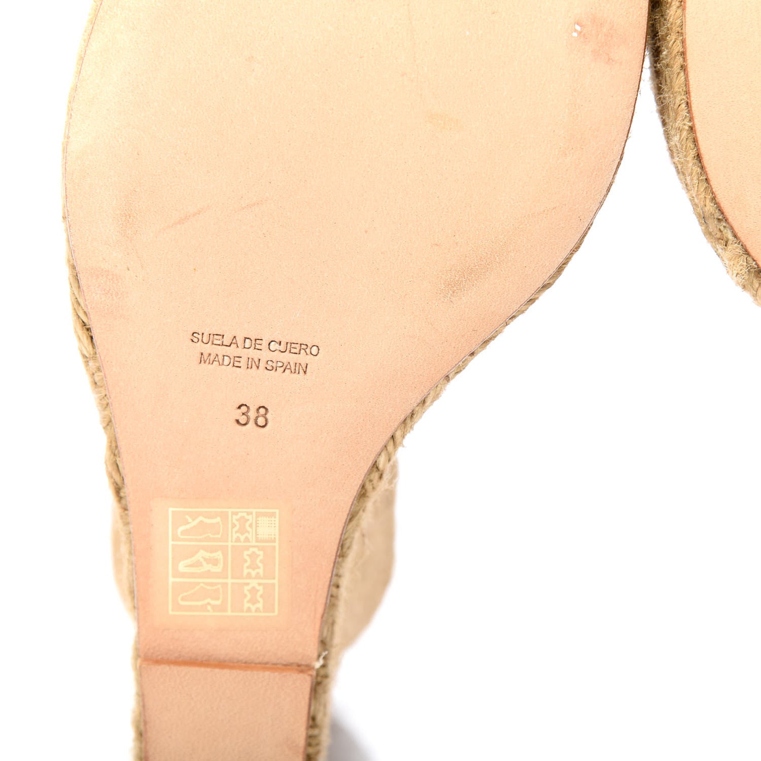 Fendi Canvas FF Raffia Ankle Strap Wedge Sandals 38 Beige 9 of 9