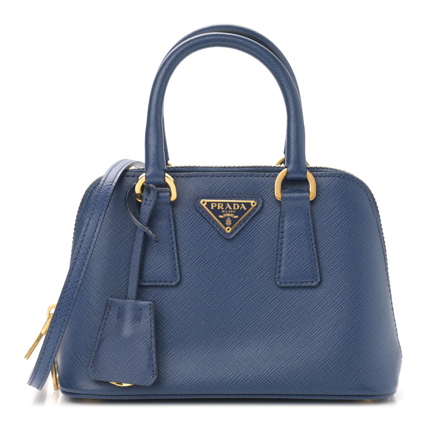 Saffiano Lux Mini Promenade Tote Azzurro