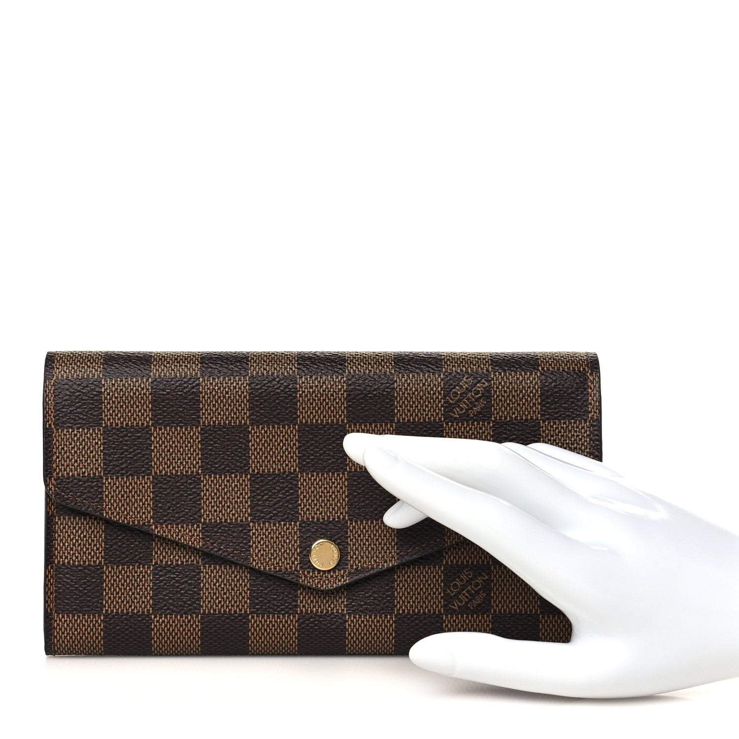 Louis Vuitton Damier Ebene Sarah Wallet NM 2 of 7
