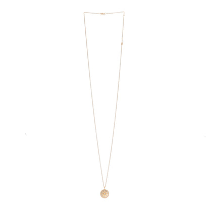 Christian Dior 18K Yellow Gold Diamond Mother of Pearl Rose Des Vents Medallion Necklace 3 of 7